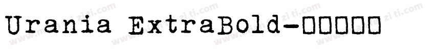 Urania ExtraBold字体转换